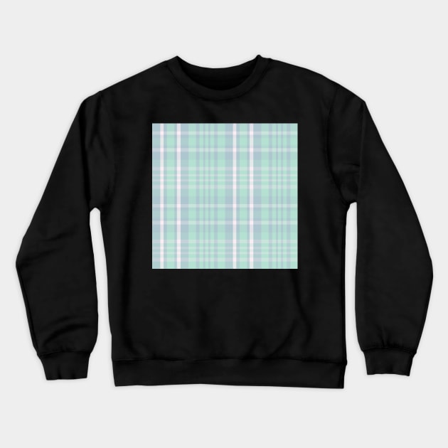 Pastel Aesthetic Sorcha 1 Hand Drawn Textured Plaid Pattern Crewneck Sweatshirt by GenAumonier